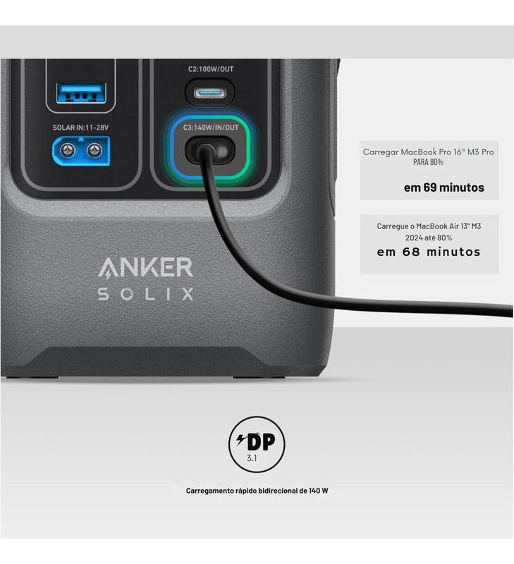 Carregador Power Bank Anker 200w 60.000mah Viagens, Camping